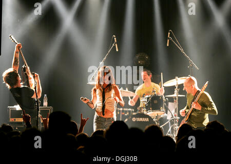 American actress and musician Juliette Lewis with her band The Licks live in the Schueuer, Lucerne, Switzerland Stock Photo