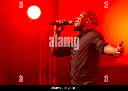 Singer and frontman Kelvin Swaby of the British indie rock band 'The Heavy' performing live at the Lucerne hall of the KKL Stock Photo