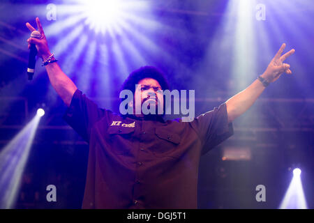 African-American rap musician Ice Cube performing live at Heitere Open Air Zofingen, Aargau, Switzerland, Europe Stock Photo