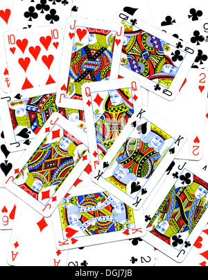 Playing Cards Clubs Hearts Diamonds Spades Stock Photo