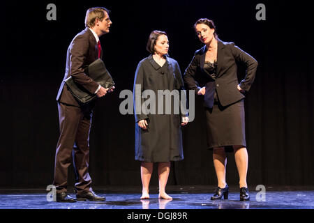 Musical 'Chicago' with Marco Polloni as ensemble and cover Amos Hart, Julia Ramel as Polish Prisoner and Adriana De Toffol as Stock Photo