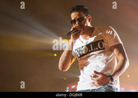 Swiss-Kenyan singer, songwriter, producer and rapper Patrick Miller performing live at Energy Stars For Free in Hallenstadion Stock Photo