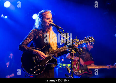 British folk-pop singer Kyla La Grange performing live in the Schueuer concert hall, Luzern, Switzerland, Europe Stock Photo