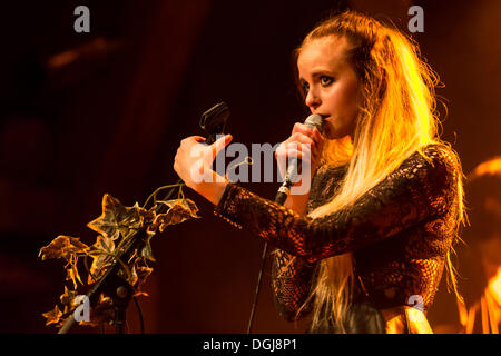 British folk-pop singer Kyla La Grange performing live in the Schueuer concert hall, Luzern, Switzerland, Europe Stock Photo