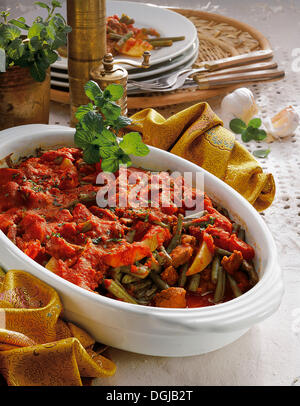 Bean and lamb bake, Turkey. Stock Photo