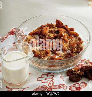 Crunchy Valais-style muesli, Switzerland. Stock Photo