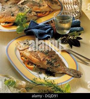 Sea bream with herbs de Provence, France. Stock Photo