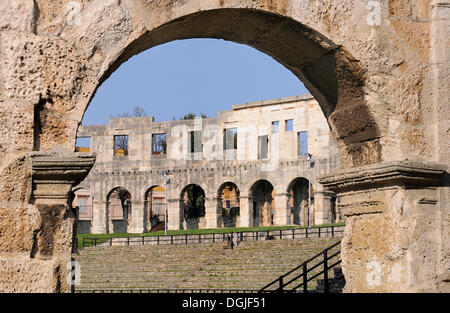 Roman amphitheater, Pula, Croatia, Europe Stock Photo