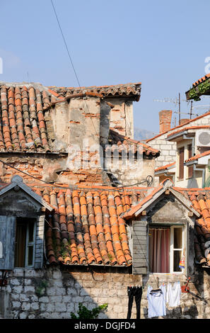 Roofs in the historic town centre of Split, Croatia, Europe Stock Photo