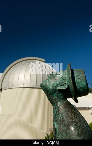 The Statue of Konstantin Tsiolkovsky, the Father of Cosmonautics in the Brisbane Botanic gardens. Stock Photo