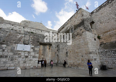 Entrance of the Church of the Nativity, Bethlehem, West Bank, Israel, Middle East Stock Photo