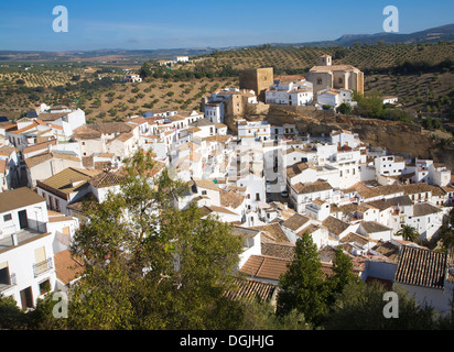 Pueblos Blancos whitewashed buildings Setenil de las Bodegas, Cadiz province, Spain Stock Photo
