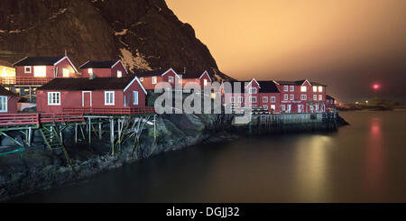 Leisure fishing. Wearing an apron. Sandvika in Lofoten, Nordland Stock  Photo - Alamy