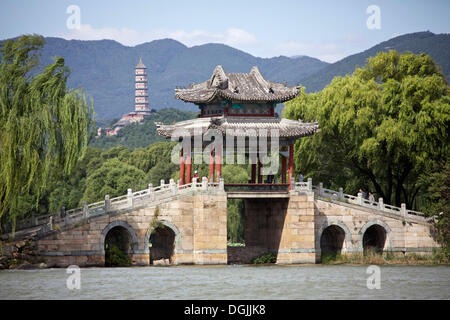 View of the mountains of the Summer Palace, Beijing, China, People's Republic of China Stock Photo