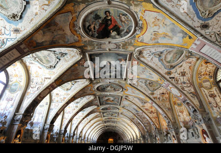 Antiquarium, Muenchner Residenz royal palace, home of the Wittelsbach regents until 1918, Munich, Bavaria Stock Photo