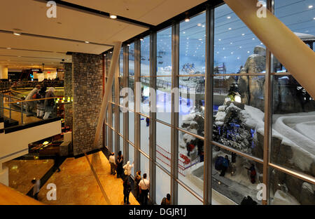 Ski Dubai, indoor ski resort at the Mall of the Emirates in Dubai, United Arab Emirates, Middle East Stock Photo