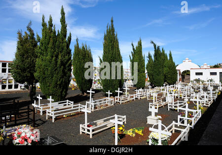 Cemetery in Santo Domingo de Garafía, La Palma, Canary Islands, Spain, Europe Stock Photo