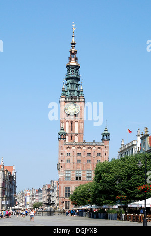 City Hall of Gdansk on the Long Market - Ratusz Glownego Miasta. Stock Photo