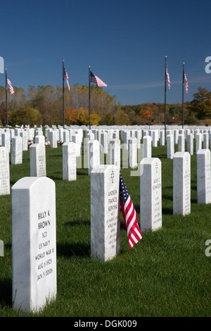 Holly, Michigan - Great Lakes National Cemetery, part of the Veterans Stock Photo: 61882721 - Alamy