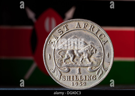 1952 British East Africa 1 shilling coin Stock Photo - Alamy