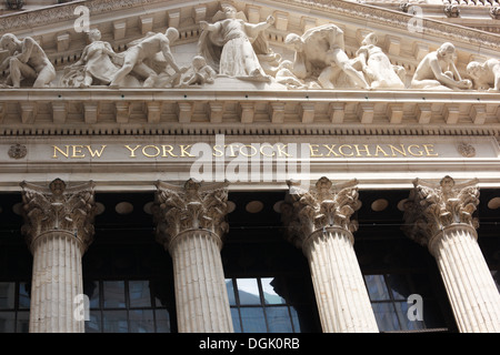 The New York Stock Exchange in New York, USA. Stock Photo