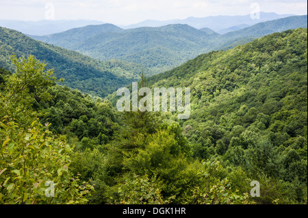 Blue Ridge Mountains view near the Appalachian Trail in Northern Georgia. USA