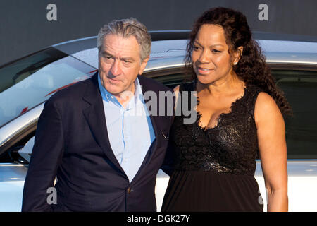 Tokyo, Japan. 22nd Oct, 2013. (L to R) The Actor Robert De Niro with his wife Grace Hightower attend the Special Screenings of the movie 'Malavita' at the 26th Tokyo International Film Festival 2013 in Roppongi Hills Arena, Tokyo, Japan, October 22, 2013. Credit:  Rodrigo Reyes Marin/AFLO/Alamy Live News Stock Photo