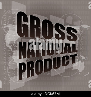 gross national product word on digital touch screen Stock Photo