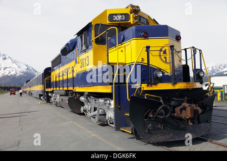 The Anchorage Express terminates at Seward in Alaska. Stock Photo