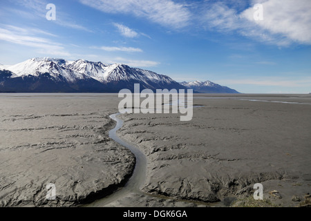 A view across the Turnagain Arm in Alaska Stock Photo