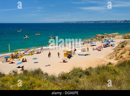 Portugal, the Algarve, Pedalos on Praia da Galé beach, near Albufeira Stock Photo