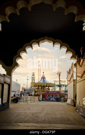 Entrance of Steel Pier amusement park Boardwalk at Atlantic CIty, New Jersey, United states Stock Photo