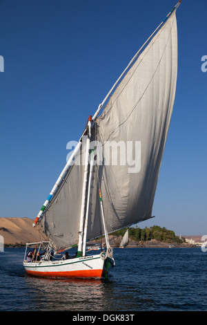 Sailing Boat On The Nile Kitchener Island Aswan Felucca Egypt Stock sailing-boat-on-the-nile-kitchener-island-aswan-felucca-egypt-stock