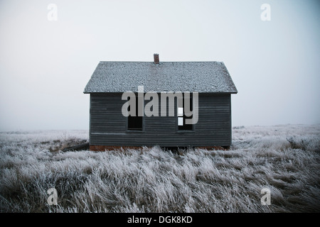 Abandoned house in middle of nowhere Stock Photo