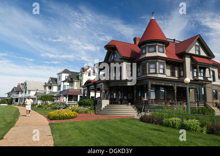 Historic Gingerbread Mansions at Oak Bluffs. Stock Photo