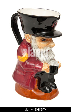 'Chelsea Pensioner' ceramic Staffordshire character / Toby jug by Shorter & Son Ltd from the 1950's Stock Photo
