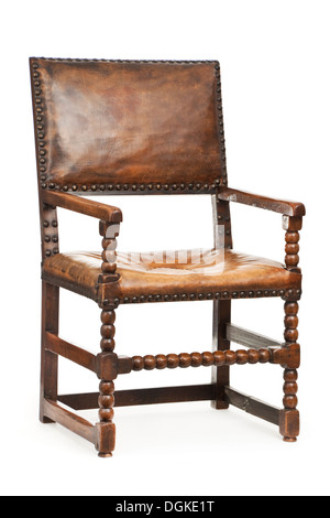 Antique oak wooden chair Stock Photo