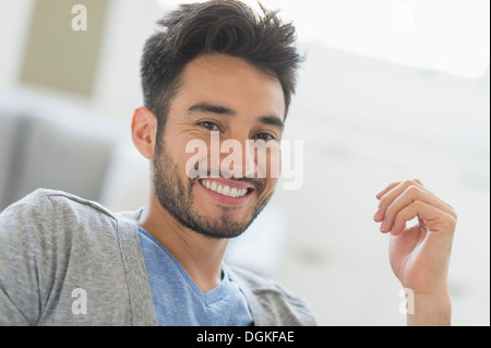 Portrait of man smiling Stock Photo