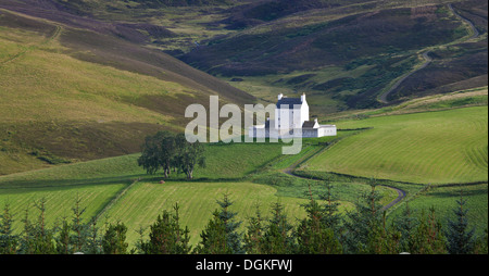 A view toward Corgarff castle. Stock Photo