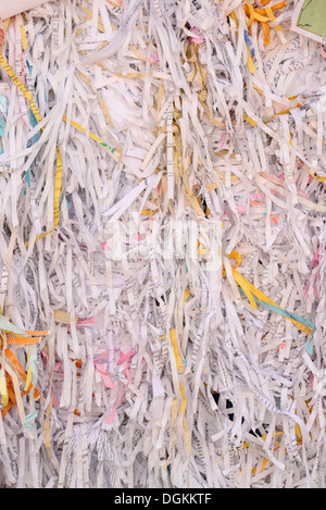 Waste paper, shredded waste paper in a recycling company, paper Stock Photo: 157575000 - Alamy