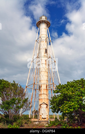 A rangelight at Boca Grande in the  Gasparilla State Park in Florida. Stock Photo