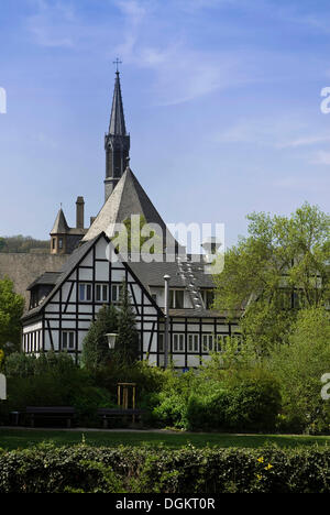 View from the castle towards the historic centre in spring, Andernach, Rhineland-Palatinate Stock Photo