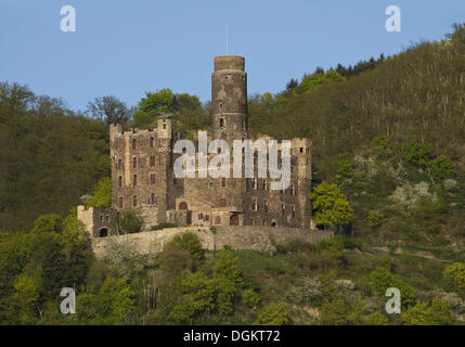Burg Maus Castle, or Thurnberg or Deuernburg, Wellmich, St. Goarshausen, Unesco World Heritage Cultural Landscape Stock Photo