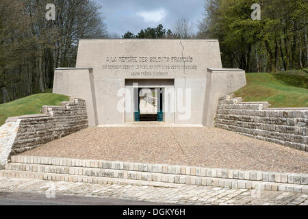 Portal of the memorial, bayonet trench, Battle of Verdun, First World War, Verdun, Lorraine, France, Europe Stock Photo