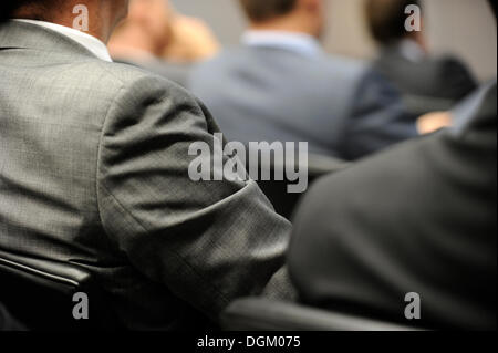 Businessmen, lecture, meeting, conference Stock Photo