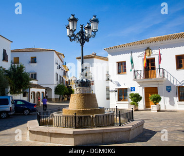 The whitewashed village of Zahara de la Sierra dominated by Moorish ...