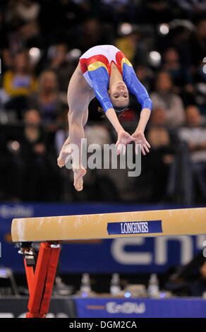 Ana Porgras, Romania, on the balance beam, EnBW Gymnastics World Cup ...