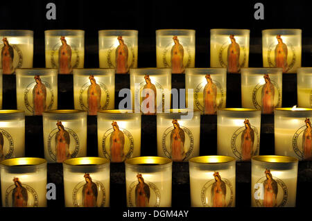 Votive candles, Cathedral of Notre-Dame de Paris, Ile de la Cité, Paris, France, Europe Stock Photo