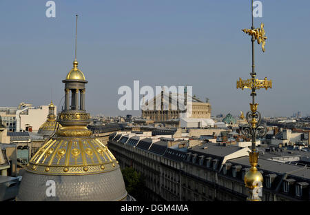 View from a viewing platform on the Opéra Palais Garnier opera house, Paris, France, Europe Stock Photo