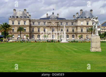 Palais Luxembourg, palace, Park Jardin du Luxembourg, Paris, France, Europe, PublicGround Stock Photo